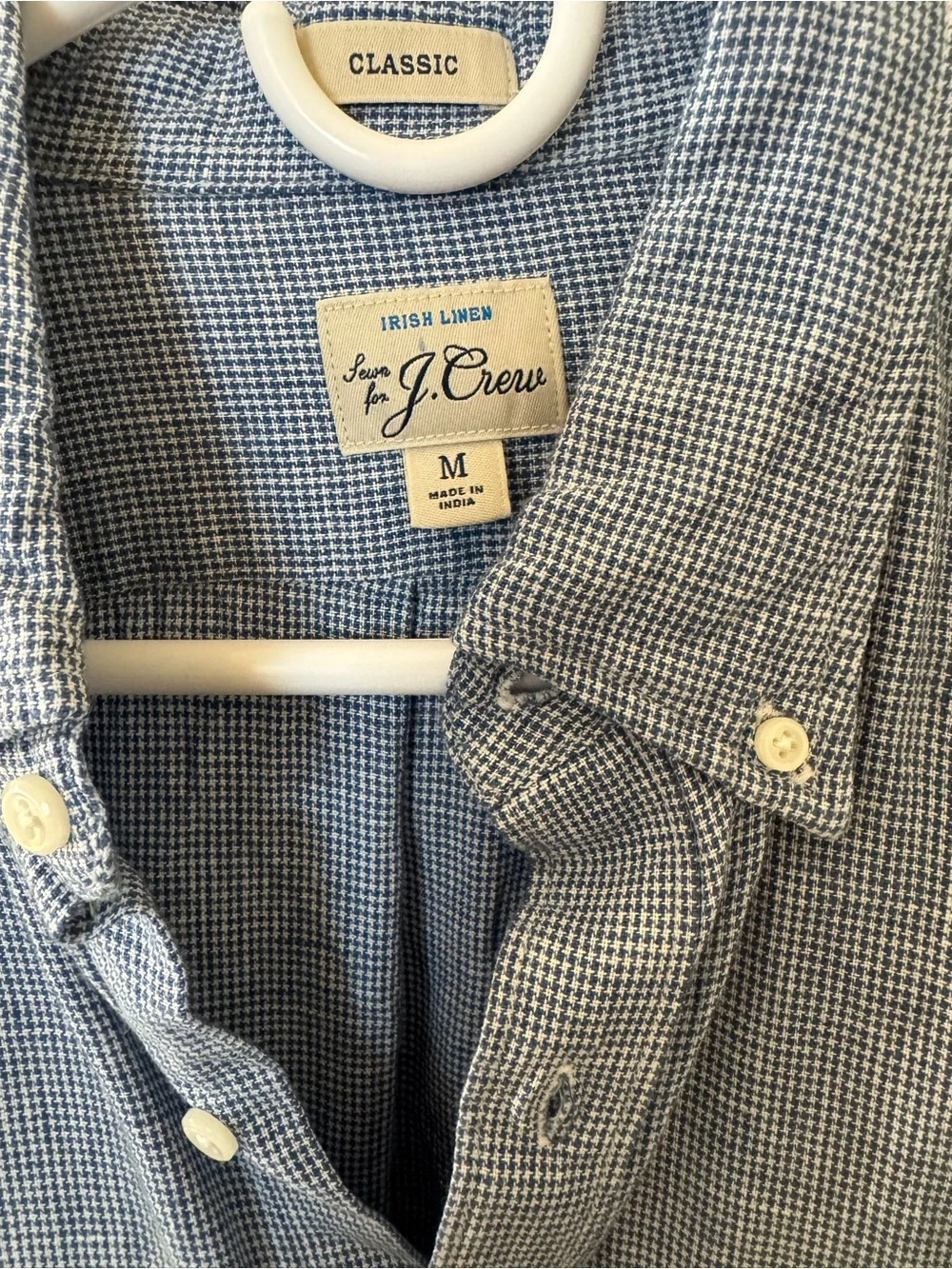 J. Crew Men’s Button-Down Linen Shirt in Blue